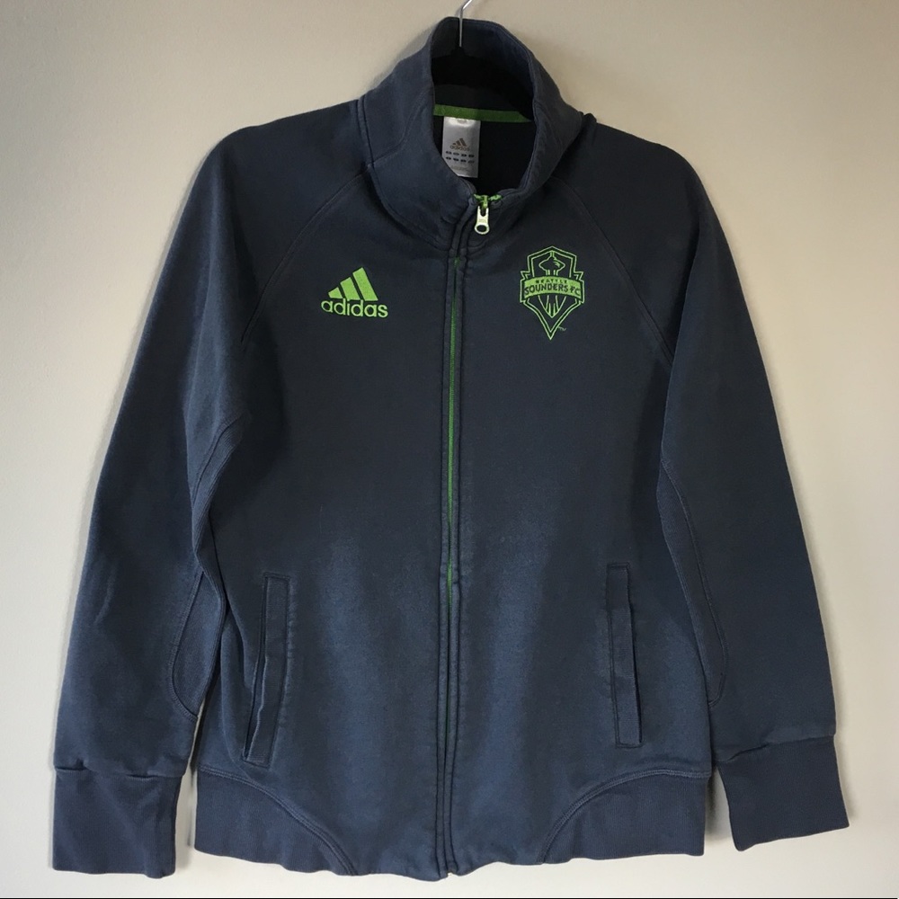 Adidas Seattle Sounders Zip-Up Hoodie Size: Large